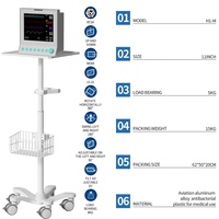 Keranjang troli klinik gaya Modern Harga favorit dengan keranjang Monitor troli stasiun kerja seluler medis untuk rumah sakit