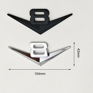 شعار معدني ثلاثي الأبعاد V6 V8، حروف وشارات، ملصق سيارة يحمل سعة المحرك لسيارات جيب شيروكي ورانجلر WJ WK جراند - Product Image 3