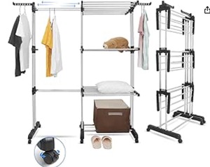 <span class=keywords><strong>Séchoir</strong></span> <span class=keywords><strong>à</strong></span> <span class=keywords><strong>linge</strong></span> <span class=keywords><strong>tour</strong></span>, sécheuse gain de place avec ailes pliables, <span class=keywords><strong>séchoir</strong></span> <span class=keywords><strong>à</strong></span> <span class=keywords><strong>linge</strong></span> extensible pour intérieur et extérieur, porte-serviettes - Product Image 1