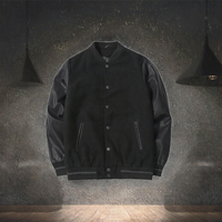 Fabricants de vestes Letterman OEM, vente en gros de vestes universitaires brodées avec appliques en chenille, vestes en cuir vintage personnalisées pour l'hiver