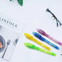 Lot de 8 stylos à encre invisible Top Secret UV pour enfants, cartes d'animaux magiques, sacs-cadeaux pour la classe