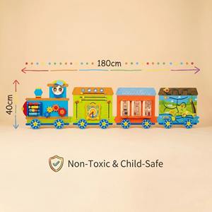 Jouet éducatif mural, petit train éducatif, jouet d'apprentissage préscolaire, puzzle interactif pour l'entraînement cérébral, train Montessori - Product Image 3