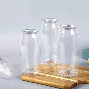 Biểu tượng tùy chỉnh 500ml in Pet lon dùng một lần trong suốt nước trái cây lon đóng gói lọ nhựa - Product Image 6