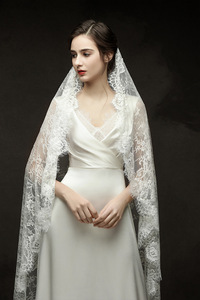 Abito <span class=keywords><strong>da</strong></span> Sposa Moderno in Raso Francese, Silhouette Classica Minimalista, Elegante Vestito <span class=keywords><strong>da</strong></span> <span class=keywords><strong>Cerimonia</strong></span> per Donne - Product Image 3