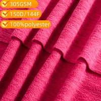 Tissu Micro Polaire Cationique 305GSM Double Face Brossé Anti-Boulochage en Polyester Tricoté 160cm Achat en Gros