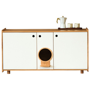 Muebles de Salón Personalizados al por Mayor, Gabinete de Almacenamiento para Arena de Gatos de MDF de Lujo Ligero, Extra Grande - Product Image 5