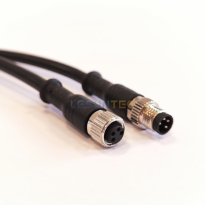 M8 4-Poliger Stecker IP67 Wasserdichter Industrieller Rundsteckverbinder Feldmontierbarer Adapter Ungeschirmter Gerader Typ Kabelkonfektion - Product Image 1