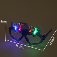 Lunettes LED d'Halloween, accessoires de fête, quatre lumières, haute satisfaction client, fonctionnement simple, effet lumineux cool
