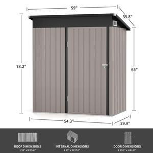 Abri extérieur <span class=keywords><strong>pour</strong></span> vélo portable et étanche <span class=keywords><strong>pour</strong></span> arrière-cour <span class=keywords><strong>Petit</strong></span> abri de jardin en métal et acier <span class=keywords><strong>pour</strong></span> le stockage - Product Image 2