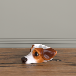 Animal decorativo personalizado pintado a mano porcelana Mestizo Mutt pueblo de raza mixta perro indígena cuenco plato de Alimentación de Mascotas de cerámica - Product Image 6