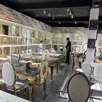 Vente en gros Hôtel Réception Chaise empilable en acier inoxydable en cuir PU or Chaises de salle à manger de mariage