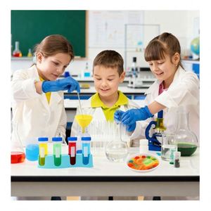 Kit de laboratoire scientifique éducatif et captivant pour enfants : Expériences de chimie STEM amusantes, changements de couleur, apprentissage sûr, découverte pratique - Product Image 4