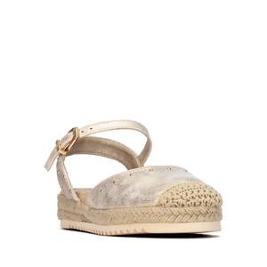 Xti Girls Espadrilles Gold 32mm Heel 3 cm <b>Flat</b> Shoes - Product Image 2