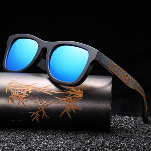 2022 China, venta al por mayor, gafas de sol personalizadas hechas a mano de bambú, gafas de sol polarizadas de madera, gafas de madera ochiali <span class=keywords><strong>da</strong></span> sole - Product Image 2