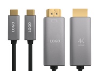Câble USB-C universel haute qualité 2.0, 4K 1080P 30Hz, connecteurs plaqués or, gaine en PVC, blindage tressé pour ordinateur et HDTV