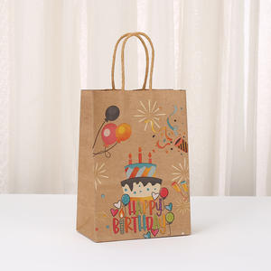 Impresión personalizada de alta calidad Bolsas de papel Kraft recicladas de calidad alimentaria duraderas ecológicas con asas - Product Image 3