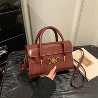 Tas Tangan Mini Kotak Mewah Wanita Gaya Eropa Retro Serbaguna Tas Selempang Tas Tangan Wanita Mewah