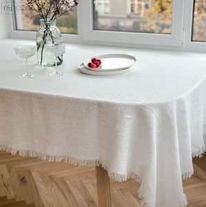 <span class=keywords><strong>Tovaglia</strong></span> in <span class=keywords><strong>Lino</strong></span> <span class=keywords><strong>Grezzo</strong></span> Lavato con Bordi Sfrangiati, Elegante <span class=keywords><strong>Tovaglia</strong></span> in <span class=keywords><strong>Lino</strong></span> Pesante - Product Image 4