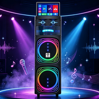 Enceinte de fête sans fil WiFi puissante avec double subwoofer 12'' 240W de puissance de crête, haut-parleur Bluetooth et machine de karaoké avec écran tactile