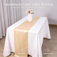 Chemin de table en satin uni de haute qualité - Durable et écologique pour les événements de mariage