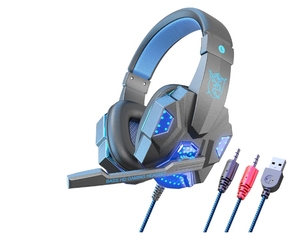 Universal Computer 3,5mm HD Gamer Wired LED Light RGB Gaming Auriculares <span class=keywords><strong>PC</strong></span> MIC USB OS E-Sport Auriculares con micrófono - Product Image 1