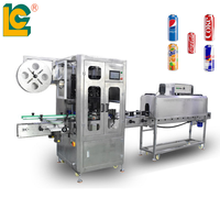 Machine d'étiquetage automatique pour bouteilles d'eau minérale avec film PVC rétractable, applicateur de gainage et de rétraction thermique