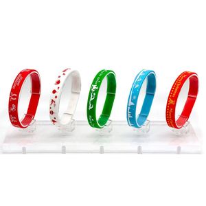 Bracelet en silicone personnalisable avec logo pour Noël et le Nouvel An, bracelet en caoutchouc, cadeau de fête, promotionnel, personnalisable - Product Image 4
