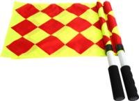 Articles de sport personnalisés, drapeaux d'arbitre de football rouge et jaune, drapeaux de patrouille de football