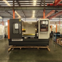 Tour CNC 6150 à double mandrin de 130 mm de grand diamètre, robuste, avec commande GSK, vendue directement par le fabricant, exportée en Europe toute l'année.