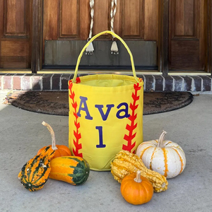 Cesta de dulces personalizada para niños, bolsa de calabaza para regalo de dulces infantiles, cubo de <span class=keywords><strong>Halloween</strong></span> para truco o trato, cesta de lona deportiva - Product Image 2