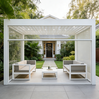 Pergola bioclimatique motorisée intelligente, imperméable, réglable, en aluminium thermolaqué, écologique, avec toit à lamelles, gazebo, abri de rangement