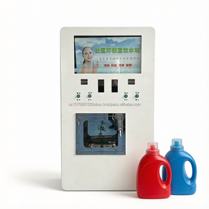 Distributeur automatique de liquides YISO, corps galvanisé blanc, écran LCD 7 pouces, options de paiement multiples, distributeur de détergent, 220V 50Hz - Product Image 1