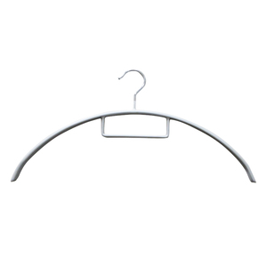 Perchero de Metal Semicircular Blanco, Diseño Grueso, para Exhibición de Ropa de Boutique, Acabado con Revestimiento de PVC, Sin Costuras, Antideslizante - Product Image 1