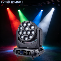 Luz Móvil de Cabeza Giratoria de 550W con 12 LED de 40W 4 en 1 para Fiestas, Bodas y Conciertos, Motor Trifásico, Sonido RDM, Auto CTO, RGBW, Zoom Wash
