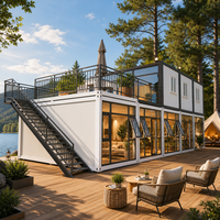 Maison modulaire Boxsapce en conteneur de 40 pieds, maison en conteneur isolé en acier, maisons préfabriquées en conteneur de 20 pieds