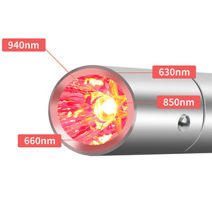 लाल और इन्फ्रारेड थेरेपी लैंप 4 एलईडी लाइट सोर्स पोर्टेबल फ्लैशलाइट हैंडहेल्ड - Product Image 1