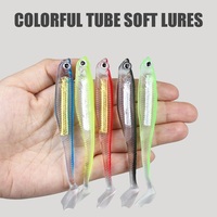 Hameçons de pêche lumineux en PVC multicolores de haute qualité, 10 cm, 6,7 g, avec queue de canard pour la pêche au bar en mer et en rivière