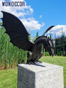 Fontaine de jardin populaire en bronze en forme de <span class=keywords><strong>dragon</strong></span> sur sculpture de roche - Product Image 6