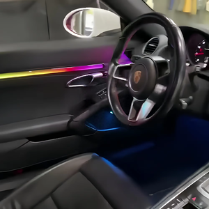 Kit d'éclairage d'ambiance intérieur de voiture Xenplus Dynamic Rainbow 10 LED avec contrôle par application pour Porsche 718 2016-2023, accessoires de mise à niveau - Product Image 4