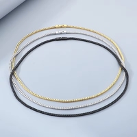 Collier chaîne Franco en acier inoxydable 316, unisexe, tressé, minimaliste, bijoux de luxe en gros