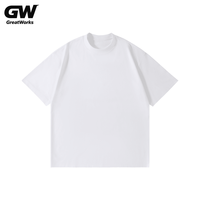 T-shirt d'été pour homme, style streetwear vintage délavé à l'acide, 240g, 100% coton, motif lettres personnalisé, style hip-hop, écologique
