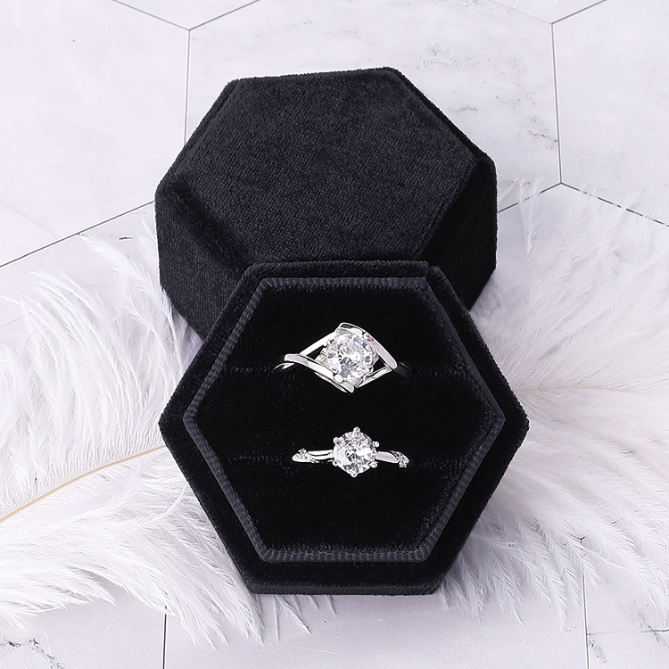 Black single ring box - black