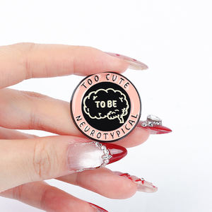 Alfileres de esmalte de fresa Neurospicy, bonitos broches inspirados en la salud Mental, insignia de solapa, regalo de joyería para amigos - Product Image 4