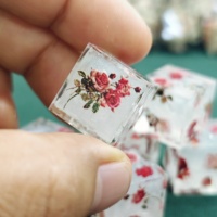 Dés à six faces LuxeRoll Standard, idéaux pour les jeux de rôle D&D, le mahjong et les jeux de table, 16 mm, dés D6 D&D, dés Mahjong Rose, couleur de police personnalisée