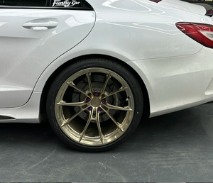 Nuevas Llantas de Aleación Forjadas de Perfil Cóncavo Profundo, Acabado Dorado Pulido, 18-22 Pulgadas, 5x114.3/5x120/5x112/6x139.7, Forjadas a Medida para Tesla - Product Image 3