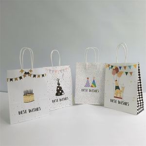16*8*22cm <b>Cheap</b> Price Small Wedding White Kraft Bulk Gift Small Paper Bags for Jewelry - Product Image 4