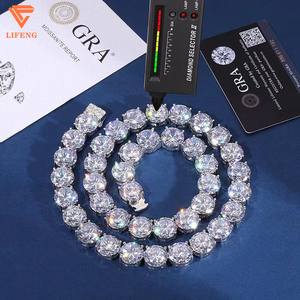Neuankömmling Silber HipHop Modeschmuck 8MM/15MM Iced Out Bling Big Size Diamant VVS Moissan ite Tennis Chain Herren Halskette - Product Image 2