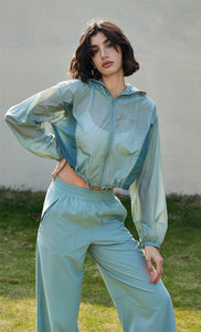 कस्टम आयोगा स्पोर्टी योग सबसे ऊपर कस्टम लोगो ज़िप लंबी आस्तीन फिटनेस योग कपड़े खेल महिला जिम जैकेट - Product Image 2