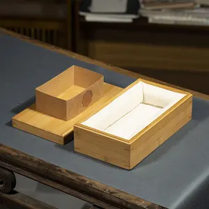 Atacado personalizar tamanho privado etiqueta caixa de embalagem de madeira bambu artesanato caixa para jóias caixa de armazenamento de presente e decoração da casa