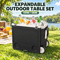 Glacière isotherme rigide avec poignée et roues, grande capacité, pour camping, pêche, plage, voyages - Fournisseur OEM